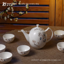 900ml forma redonda design oriental fino osso China chá definido para a venda por atacado